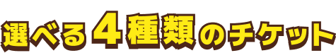 選べる4種類のチケット
